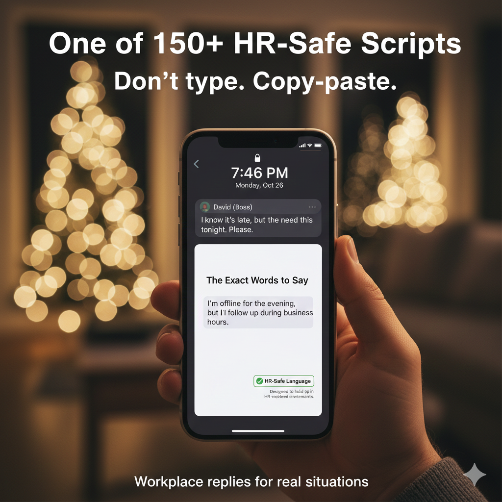 The exact words to say when work crosses the line — after hours, in meetings, or over email.